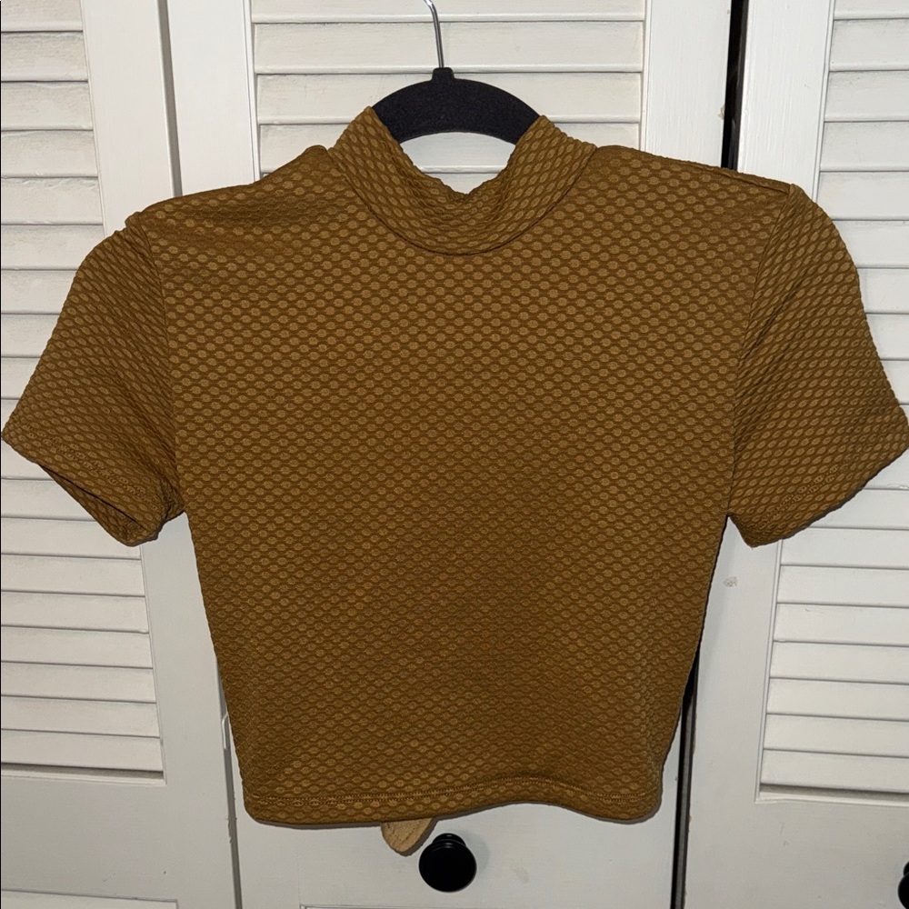 Urban Outfitters Open Back Textured Crop Top